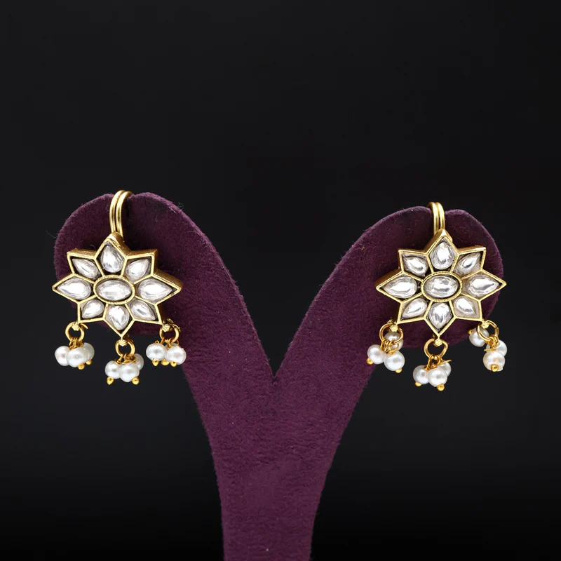 Premium Jadau Kundan Star Flower Bugadi